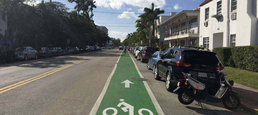 Miami Beach Gets its First Green-Colored Bike Lane, Finally